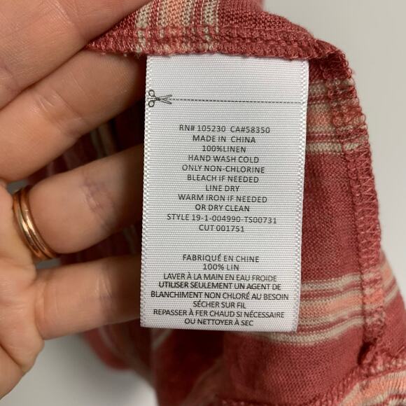 Joie Striped Razorback Twist Linen Tank Top Size XS - Picture 3 of 6